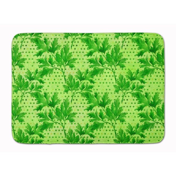 Carolines Treasures Watercolor Parsley Machine Washable Memory Foam Mat BB7573RUG - main
